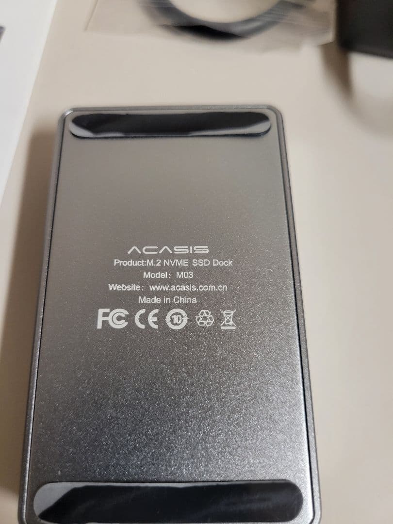 M.2 NVME SSDドックステーション　単独クローン作成　コピー可能