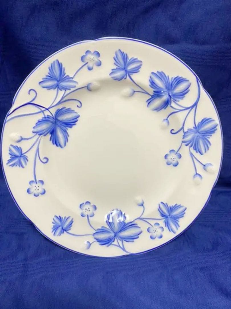 【未使用】ミントン　ヴィクトリアストロベリーブルー　21.5cmプレート