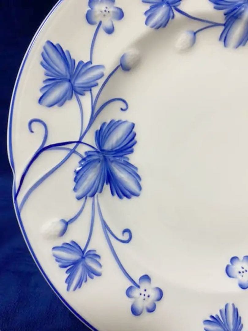 【未使用】ミントン　ヴィクトリアストロベリーブルー　21.5cmプレート