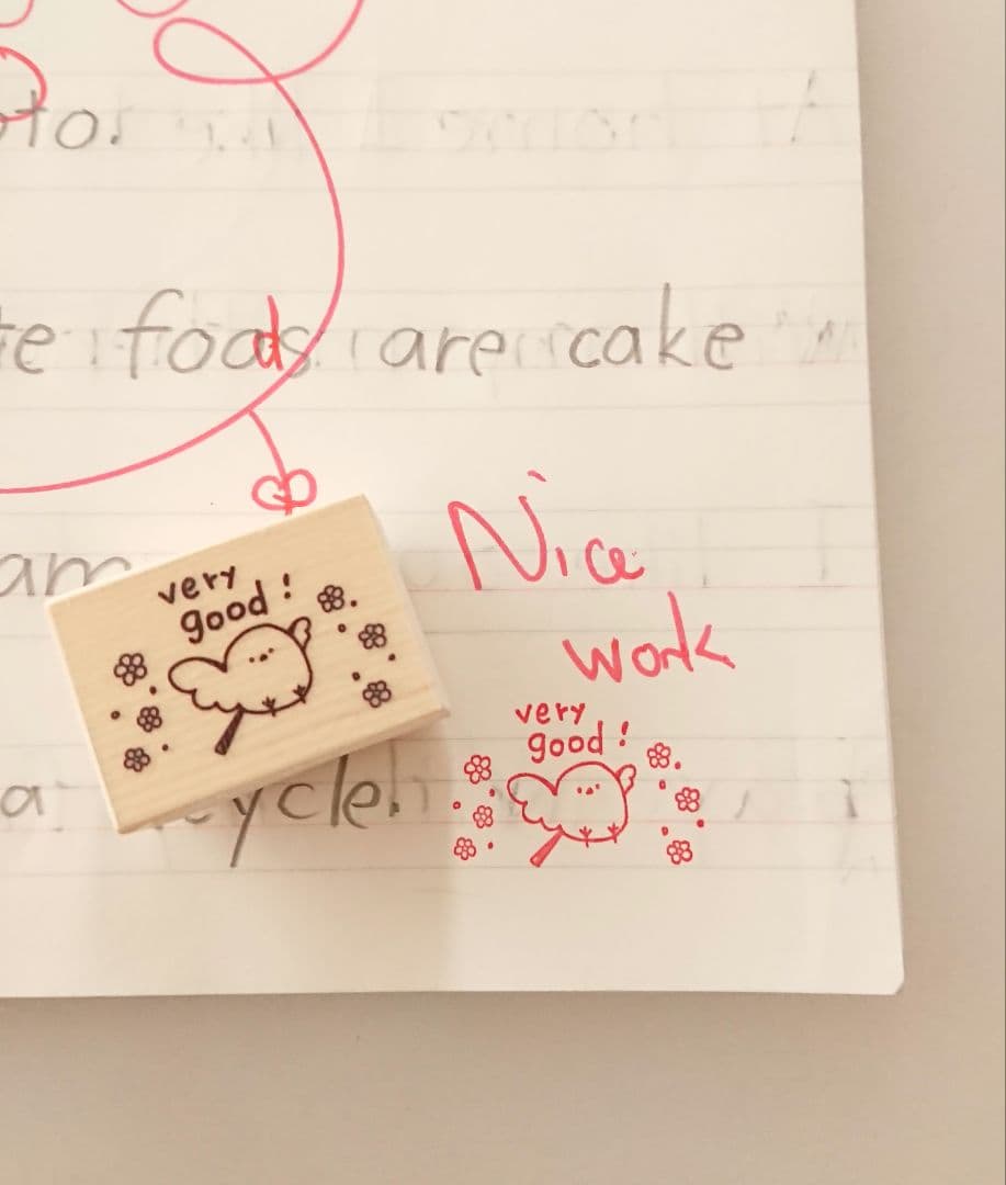 【sararaページ♡はんこ ゴム印 学習スタンプ ごほうびスタンプ】