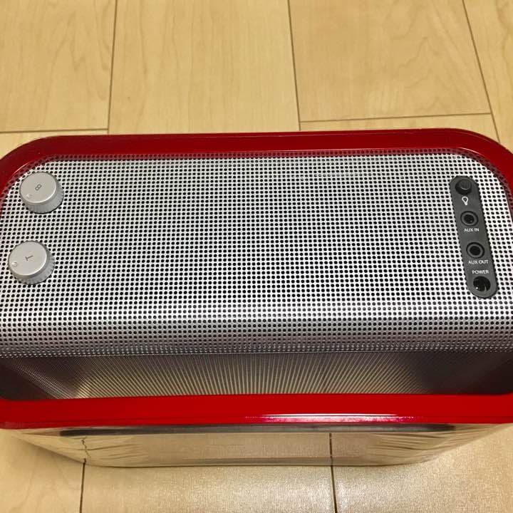 ☆新品☆ Brookstone Bluetooth対応スピーカー ワインレッド