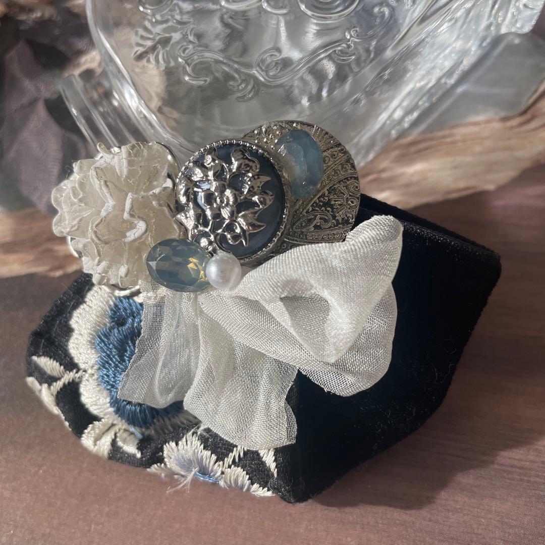 no.190 ハンドメイド✩.*˚モノトーン×シルバーのアクセサリー✩.*˚