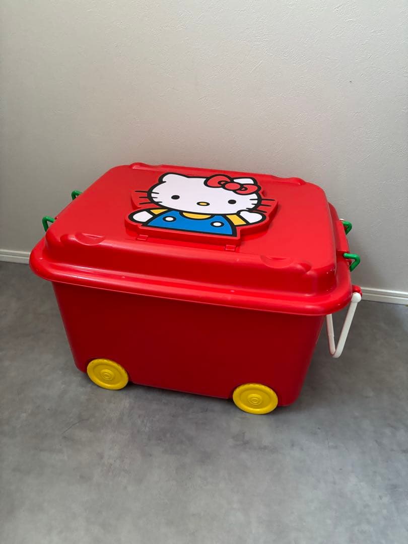 当時物 ハローキティ 収納ボックス おもちゃ箱 キャスター付 2005年 レトロ