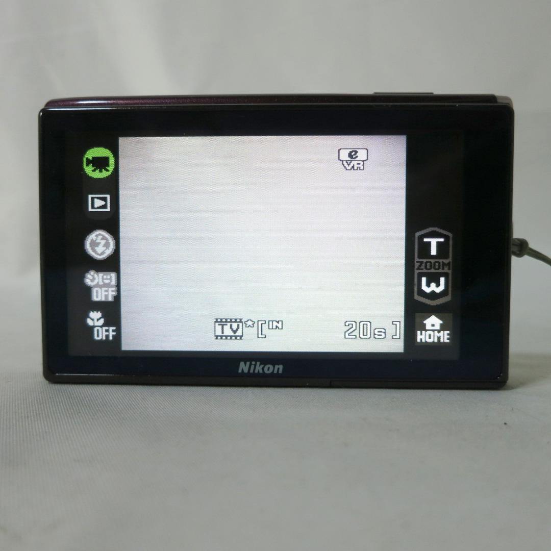 【完動品 美品】Nikon COOLPIX S60 コンデジ ワインレッド