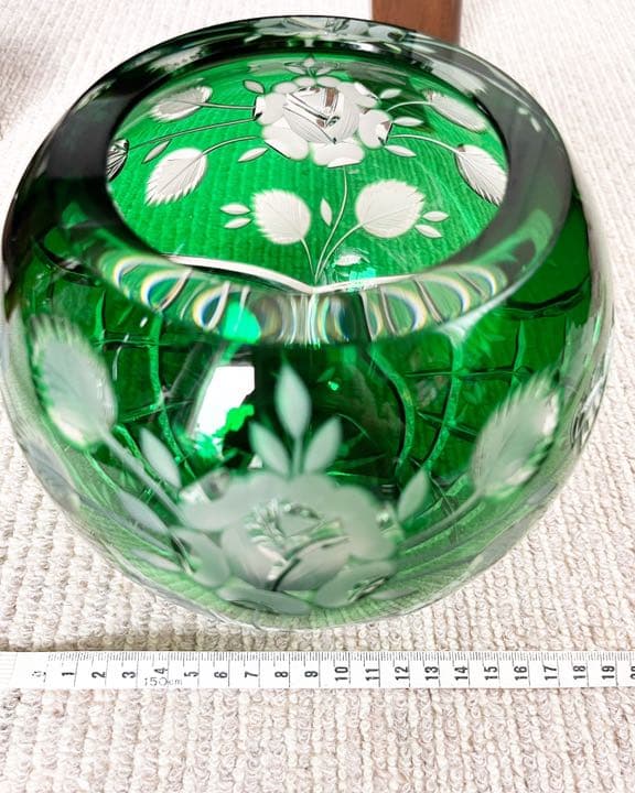 切子　花瓶　ガラス細工