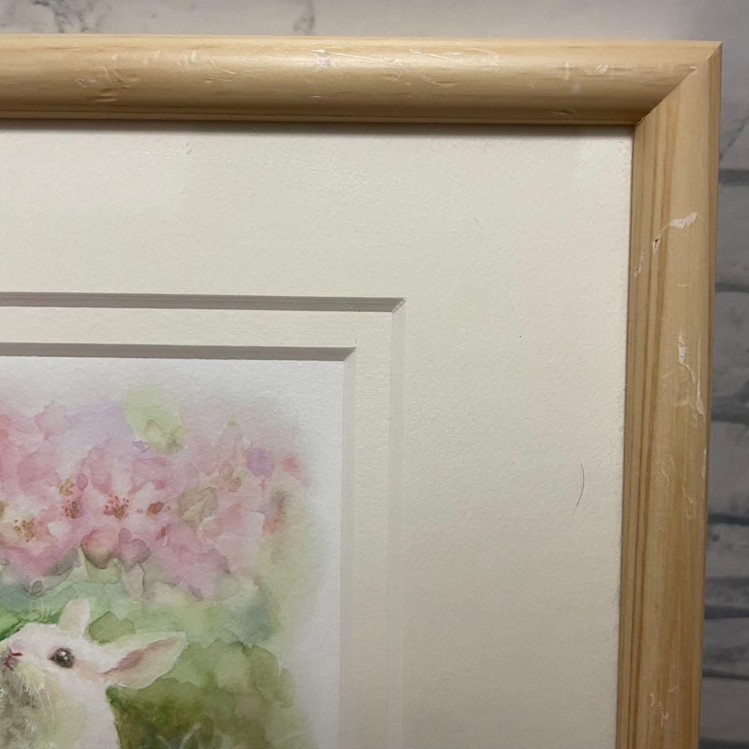 ② 土田穰 ウサギとスズメ　 限定品 可愛い インテリア　おたずねします　春