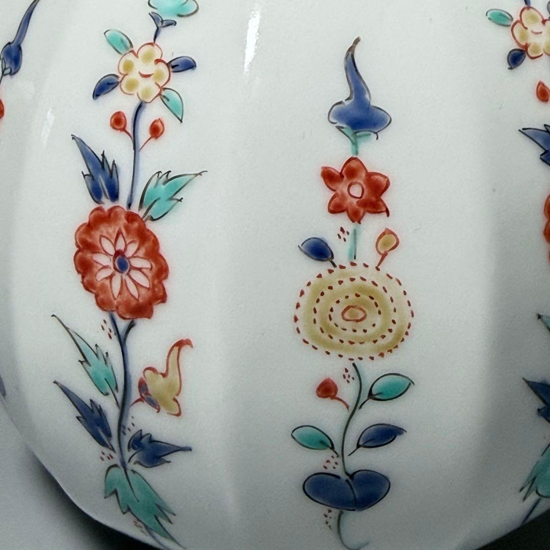 人間国宝　十三代　酒井田　柿右衛門　錦唐花文　水注　共箱　本物　高さ22cm