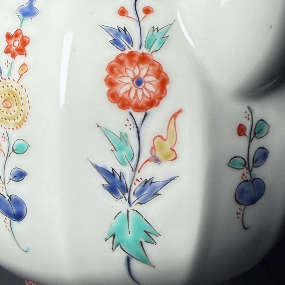 人間国宝　十三代　酒井田　柿右衛門　錦唐花文　水注　共箱　本物　高さ22cm