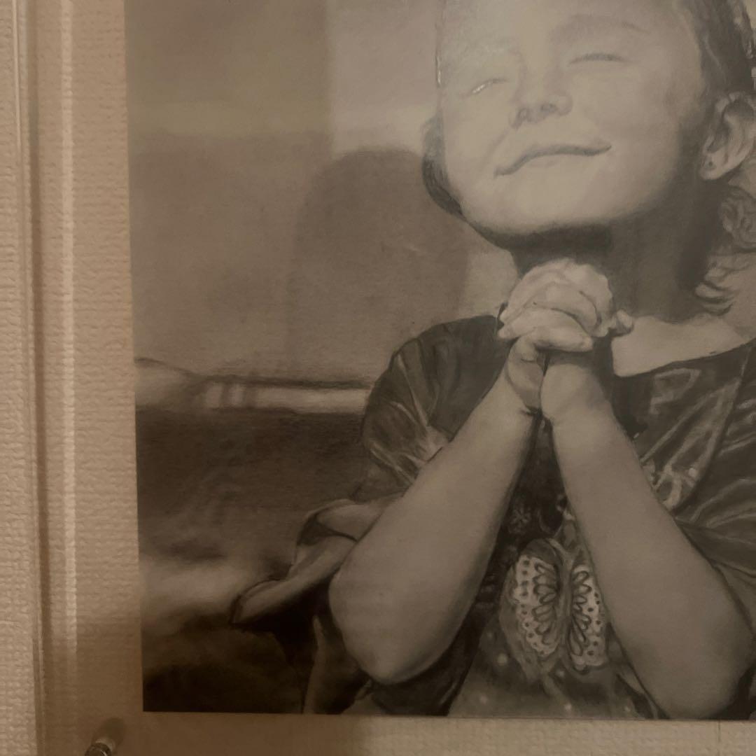 きなり作　鉛筆画　アート　手書き 女の子　人物画　絵　値下げ　美品