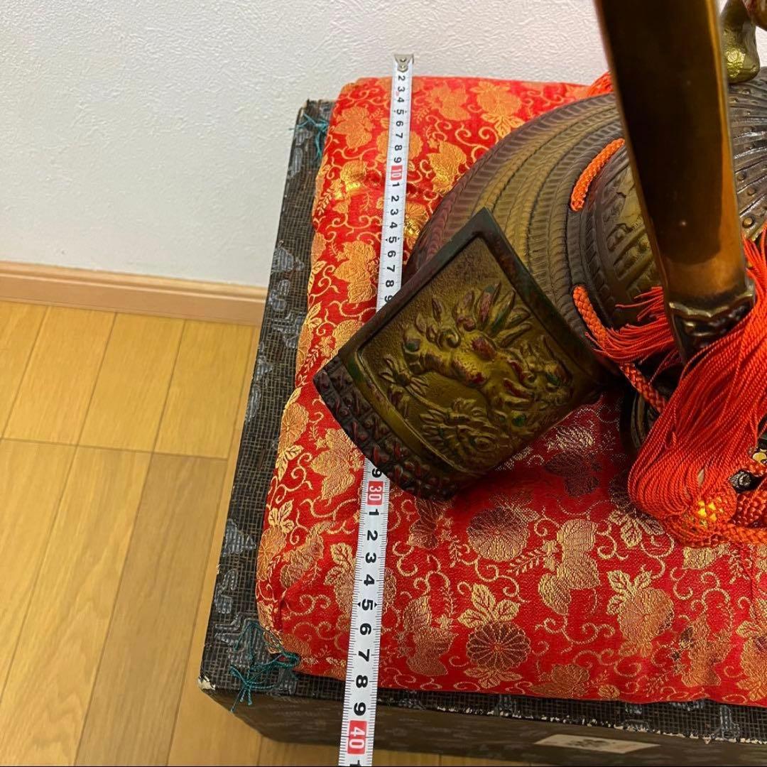刻印あり　源九郎義経　長鍬型獅子頭の兜「出世兜」　レア