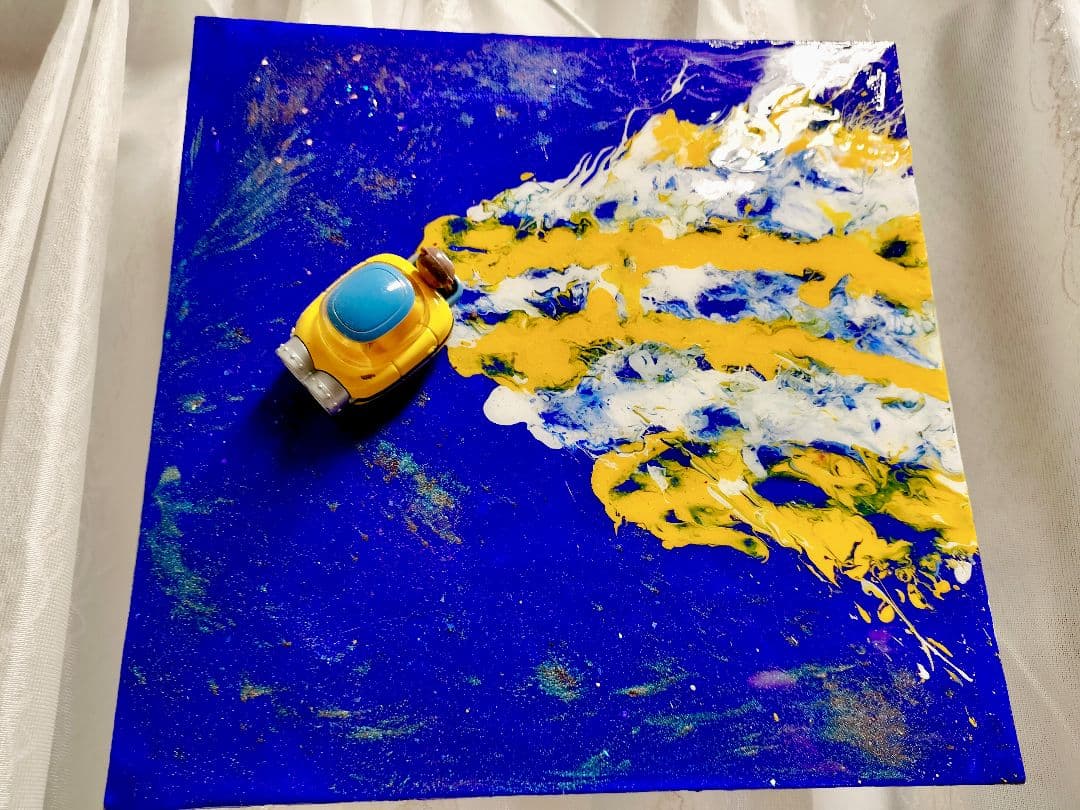 レジンアートジオラマ『ミニオン・コズミックフライト』 ミニオン風ミニカー壁掛け