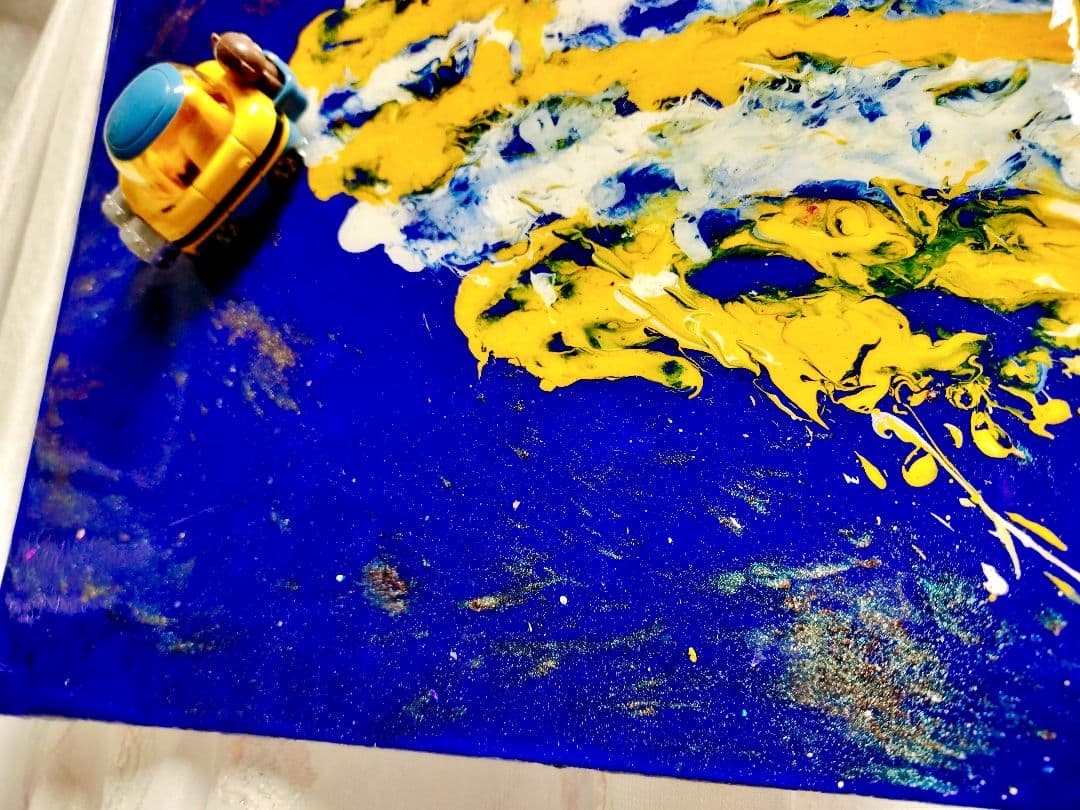 レジンアートジオラマ『ミニオン・コズミックフライト』 ミニオン風ミニカー壁掛け