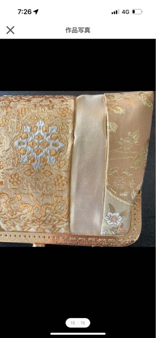 新作！1点限定！上質パッチワーク♡5種上品ゴールド系高級帯地で上品帯地バッグ