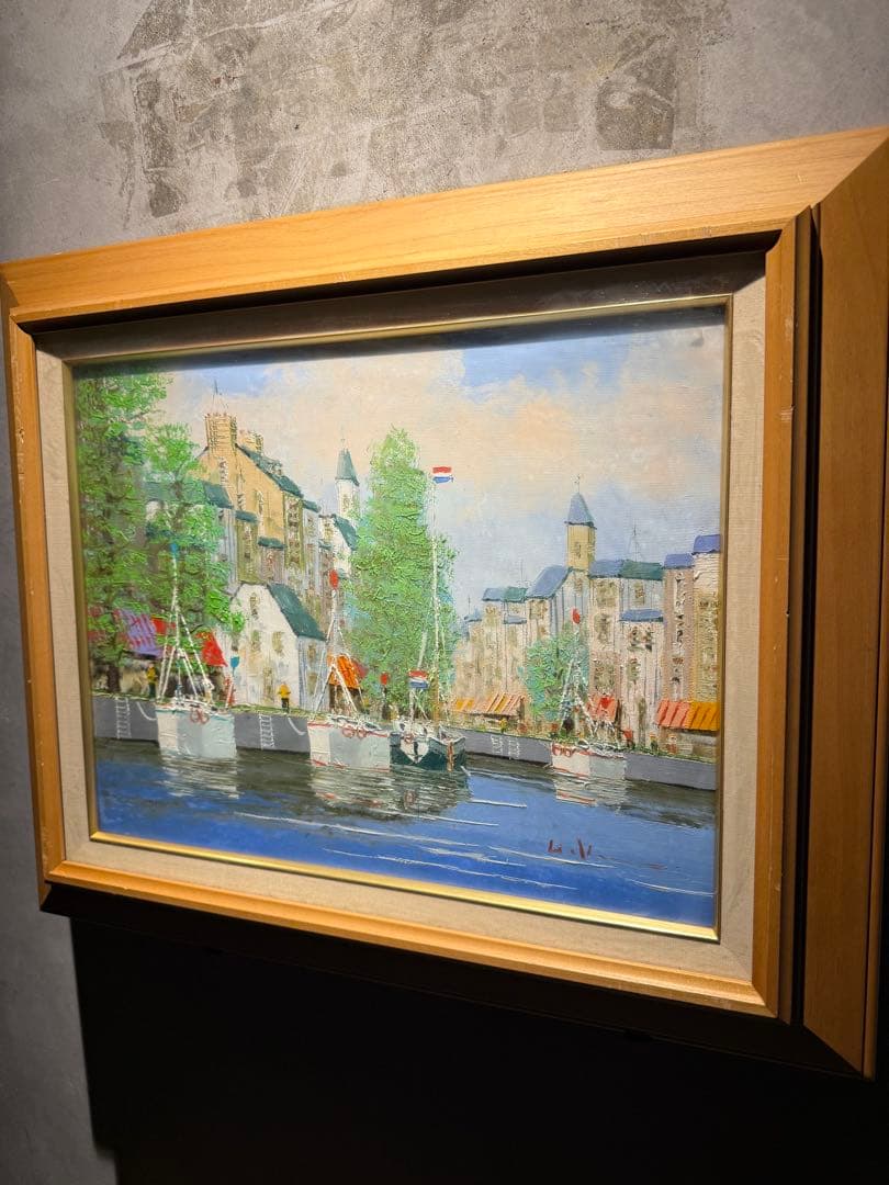 黒沢久【河畔の街】直筆サインあり