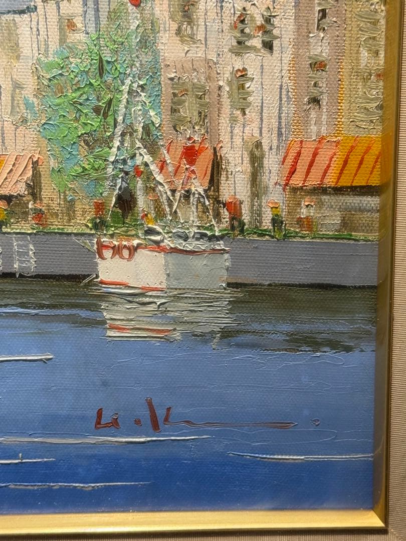 黒沢久【河畔の街】直筆サインあり