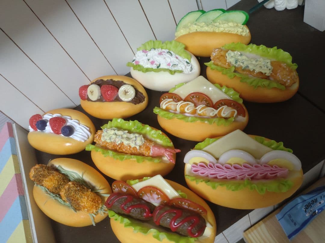 コッペパンサンド フェイクフード フェイクスイーツ 食品サンプル