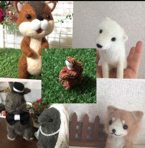 羊毛フェルト　オーダーマスコット　ペットさんお作りします