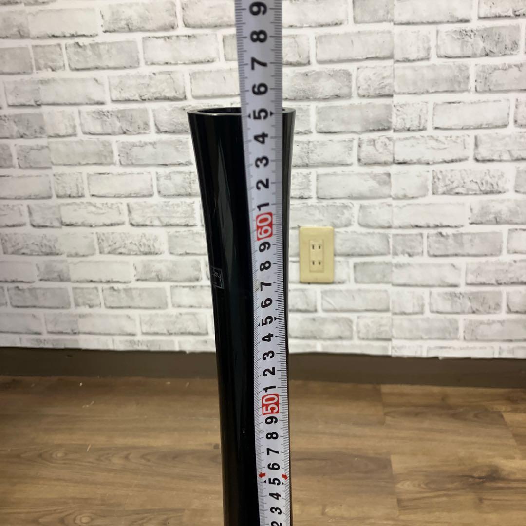 4F スタイリッシュ ロングフラワーベース（花瓶）ブラック