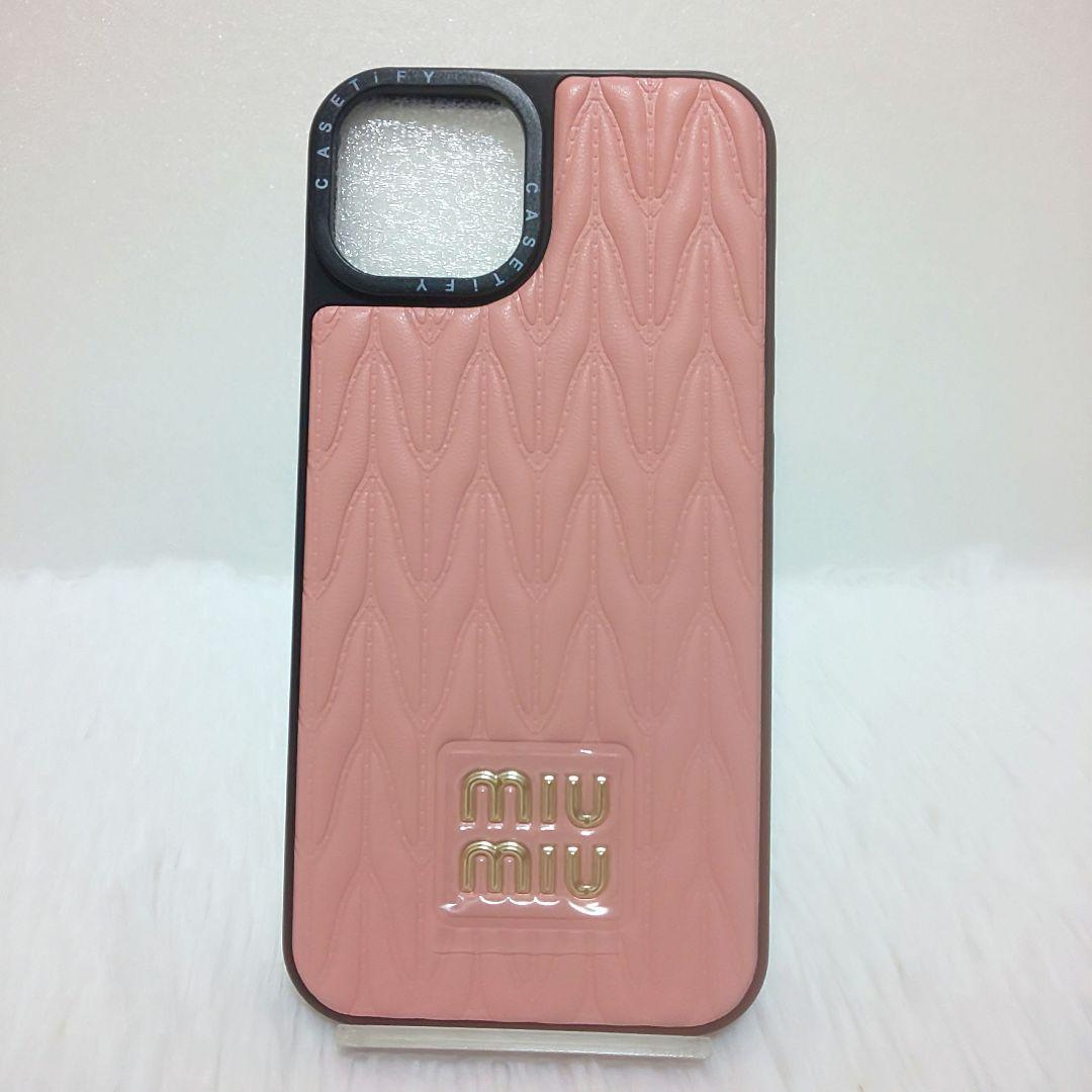 ✨極美品✨miumiu ミュウミュウ iPhone 13 14用 ケース ピンク