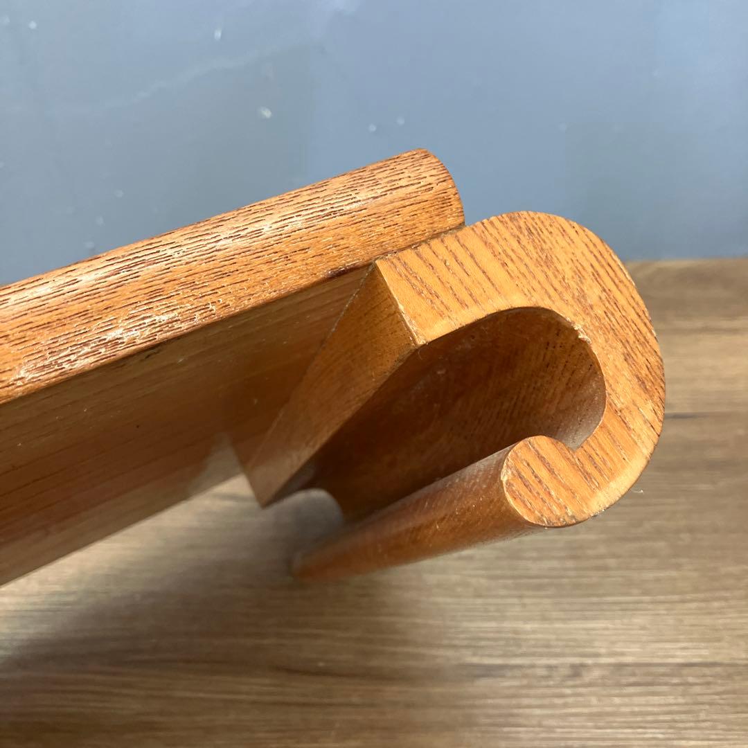 4F 高級 天然木 花台 鈴成 刻印有 巻足 盆栽台 飾り台 香炉台 和家具