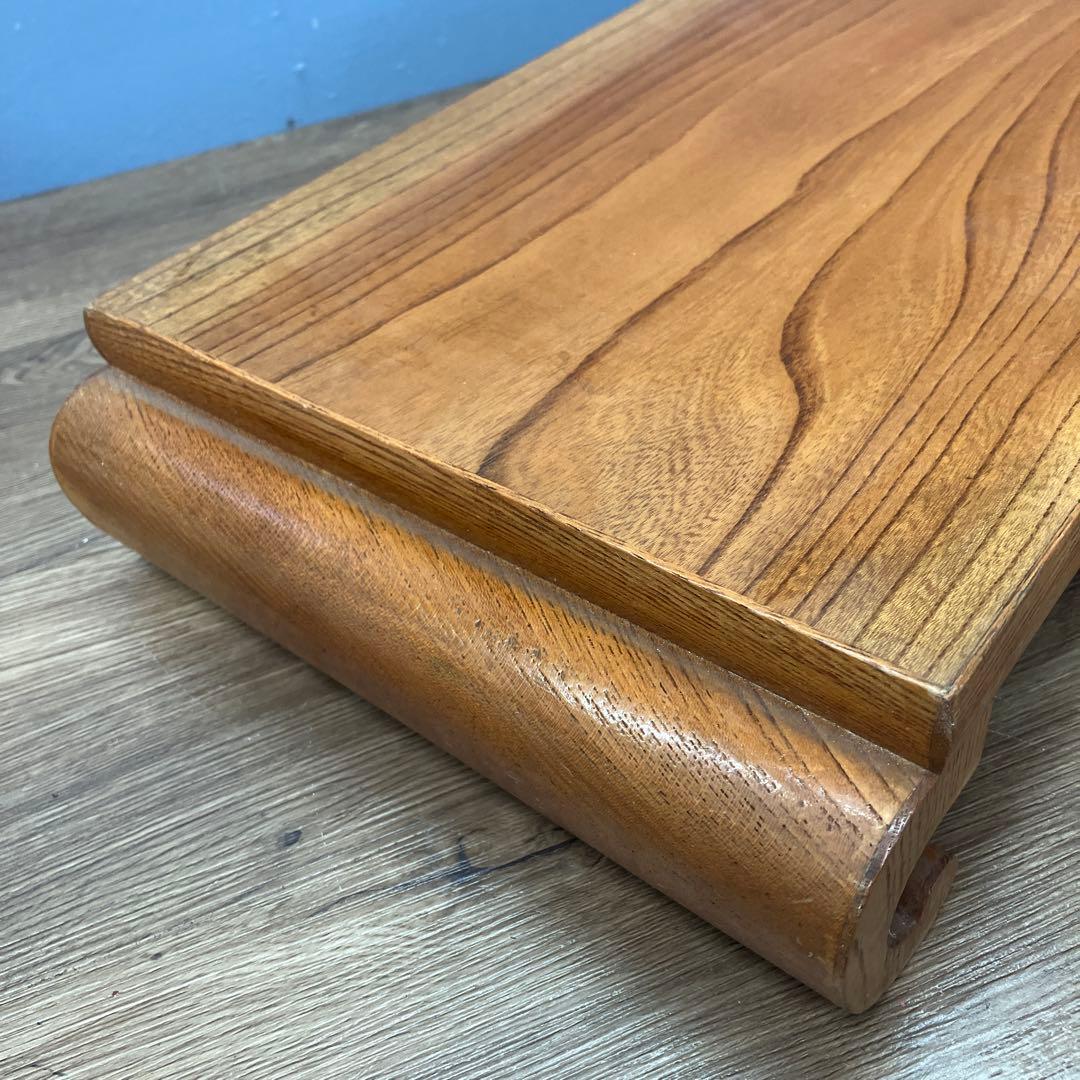 4F 高級 天然木 花台 鈴成 刻印有 巻足 盆栽台 飾り台 香炉台 和家具