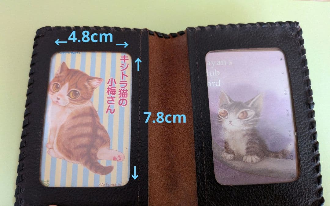 ★本革製・可愛いラグドール（猫）のパスケース♪