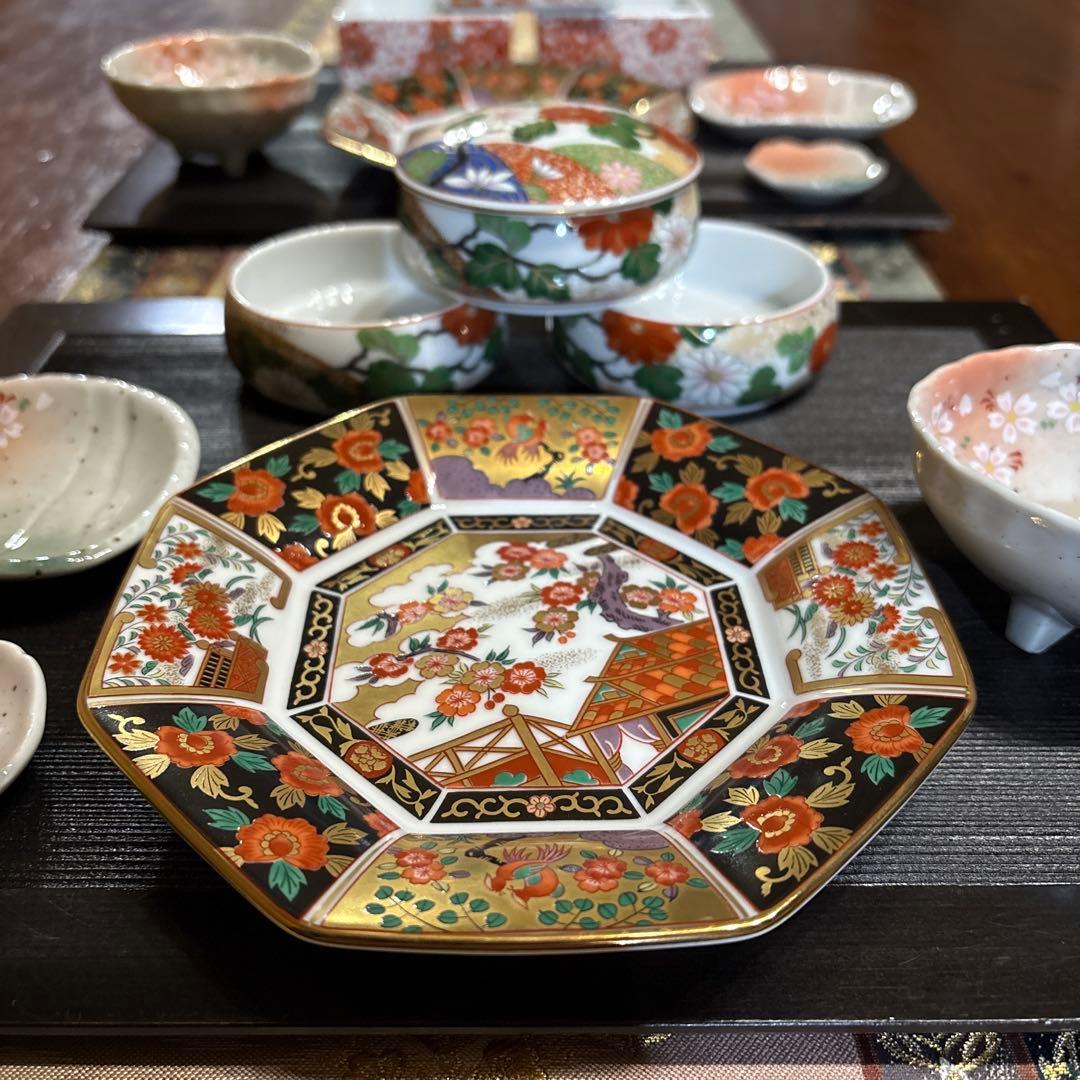 特選✨三段小重鉢・二段小重鉢と古伊万里八角皿他　お2人様お膳