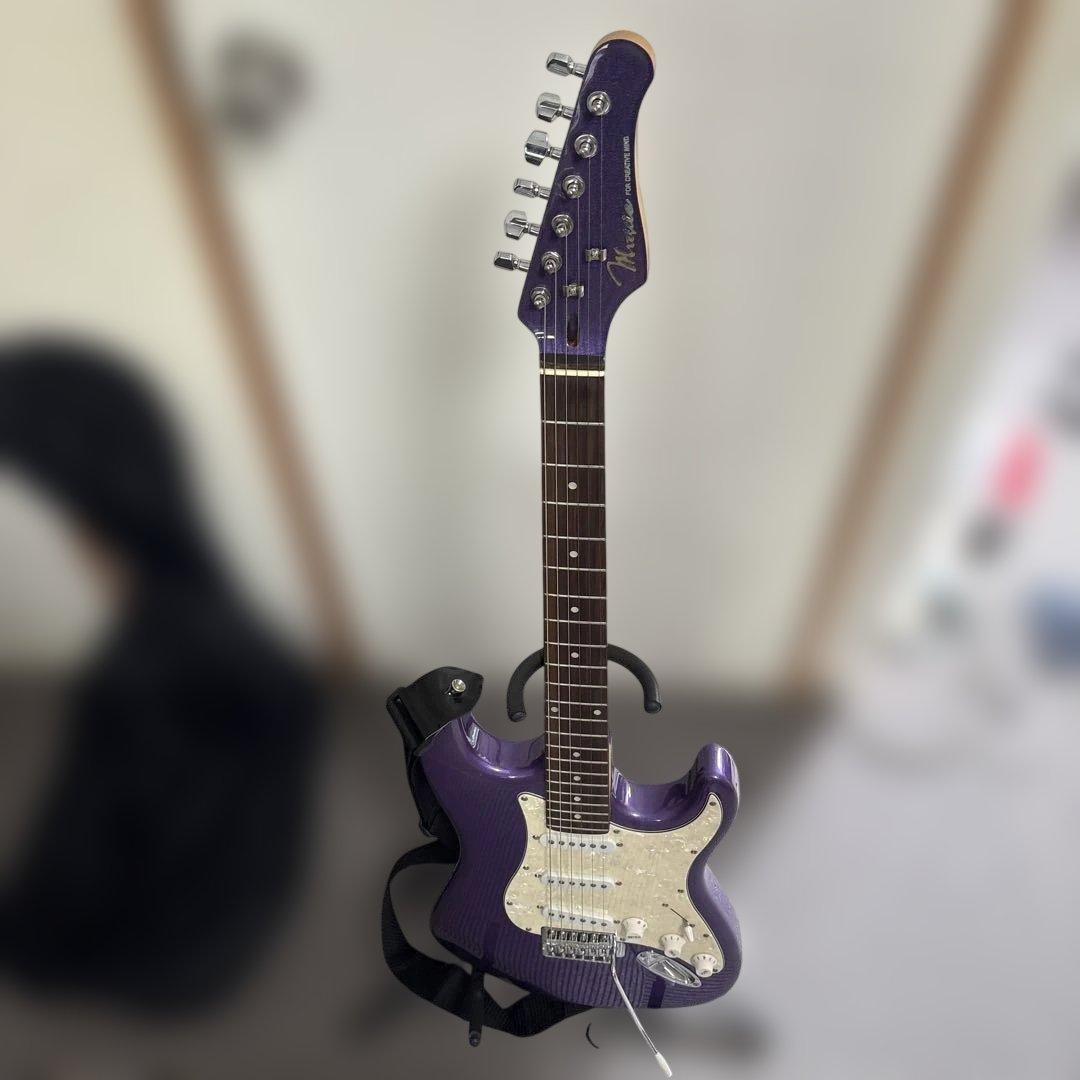 パープル エレキギター ストラトキャスタータイプ