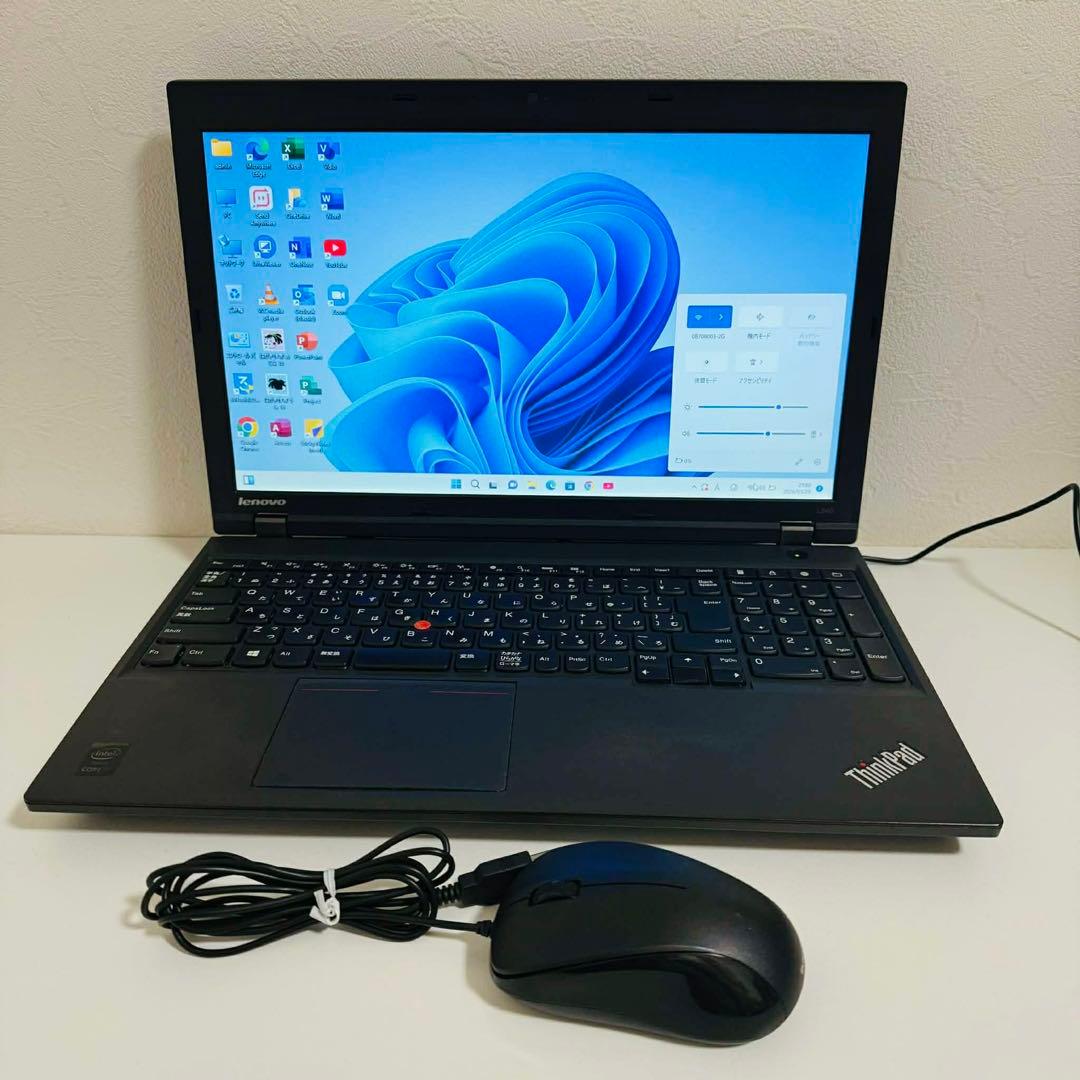 Y196 LENOVOノートパソコンi5 SSD高速Windows11オフィス付