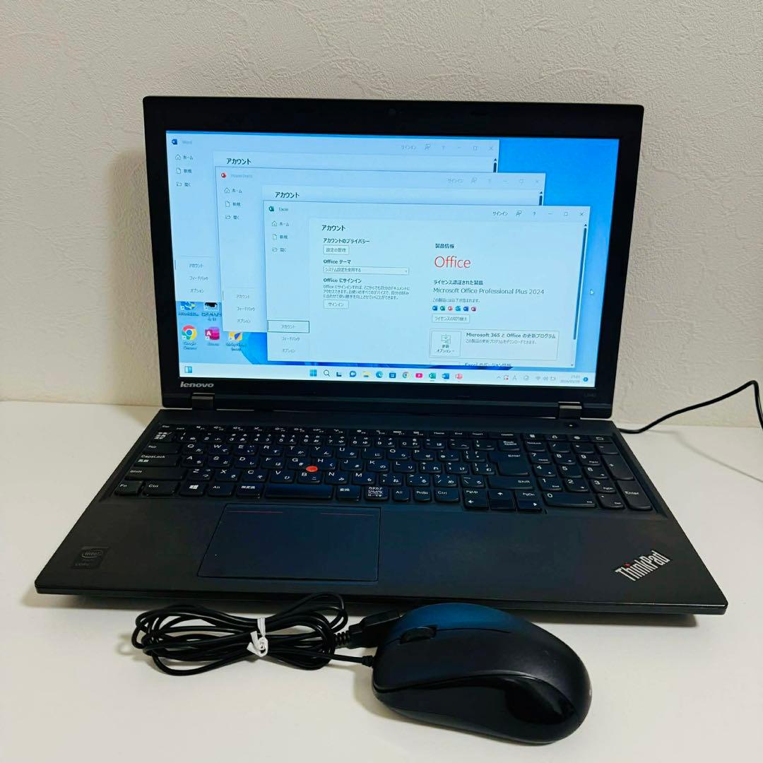 Y196 LENOVOノートパソコンi5 SSD高速Windows11オフィス付