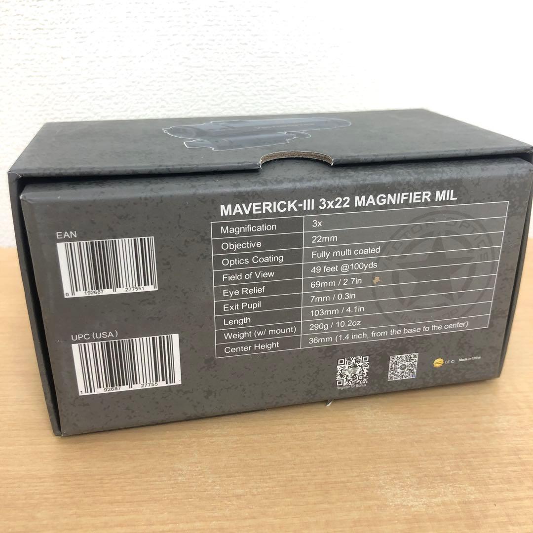 個人装備 M0317-6 Vector Optics Maverick-III 3x22