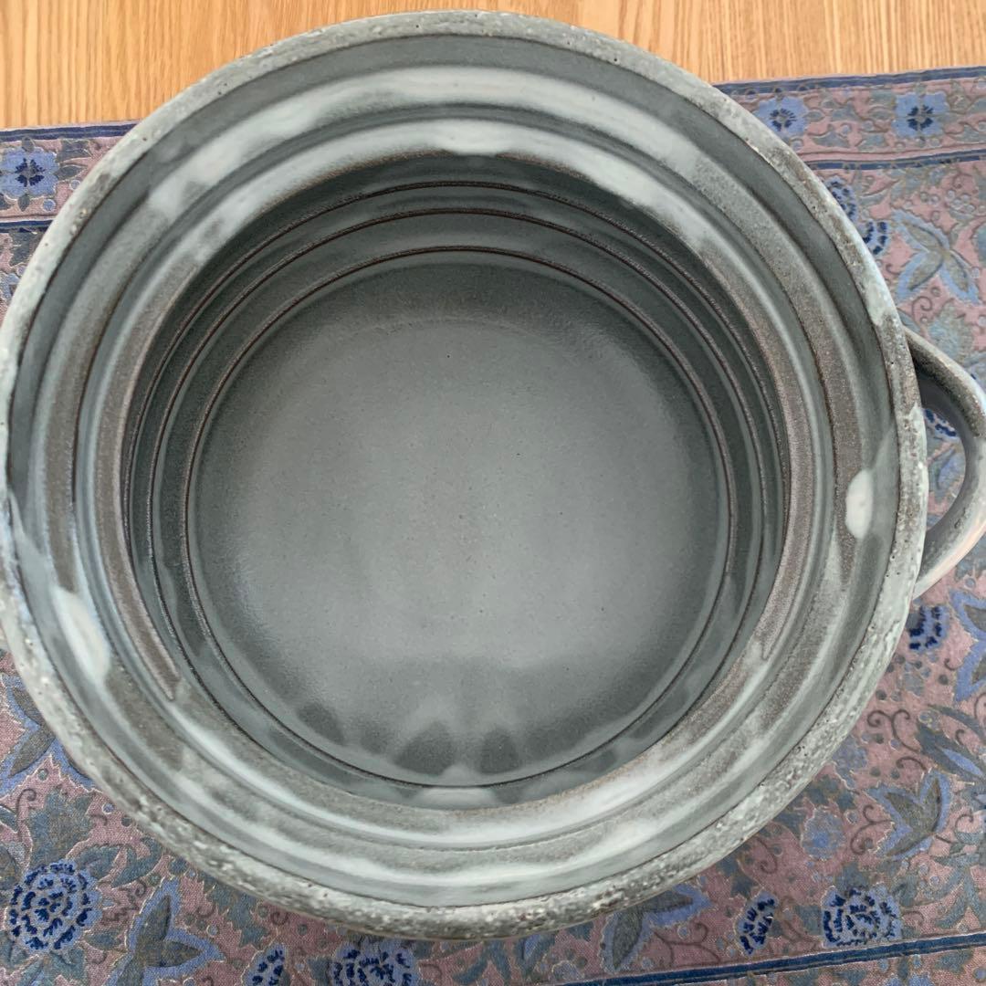 【未使用品】たち吉 白刷毛目 土鍋 ご飯鍋 3合炊き