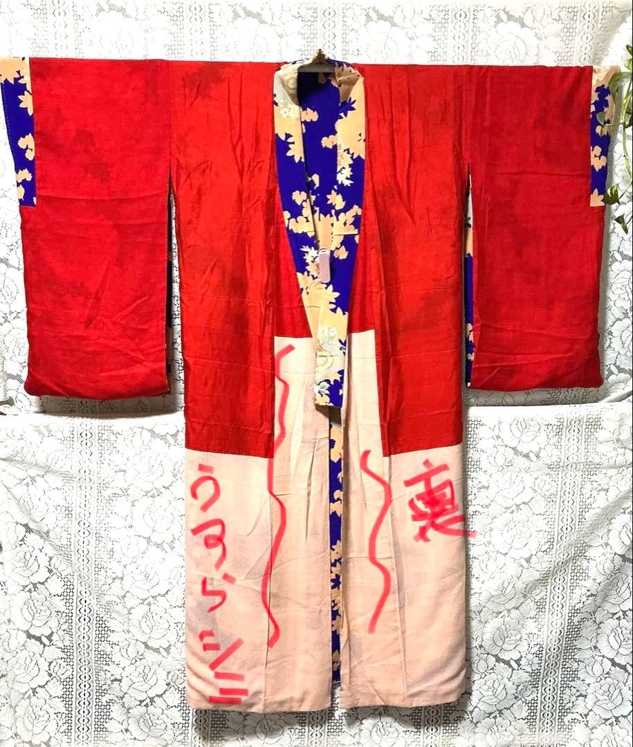 【アンティーク】大正ロマン　希少　可愛い鳥柄　七五三　女の子　着物　正絹　和装