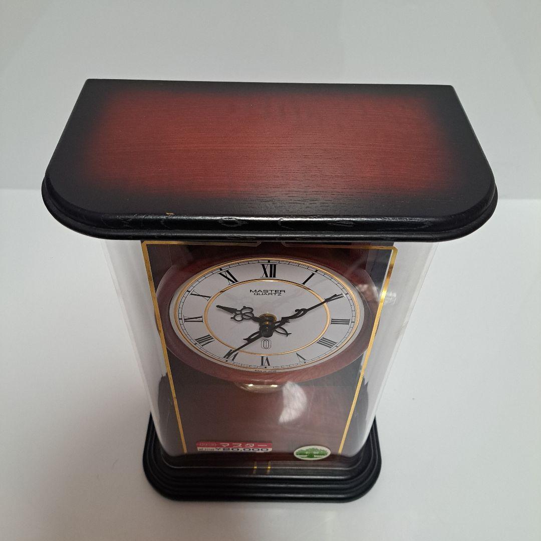 MASTER　QUARTS　高級振り子時計　置時計　木製　展示品　未使用