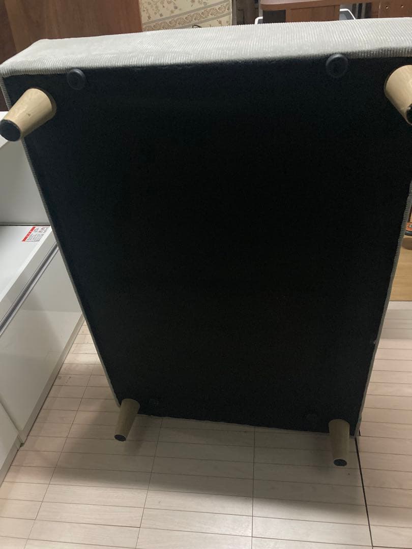 【引取or配達】コーデュロイグレー　カウチソファソファ ワイエムワールド