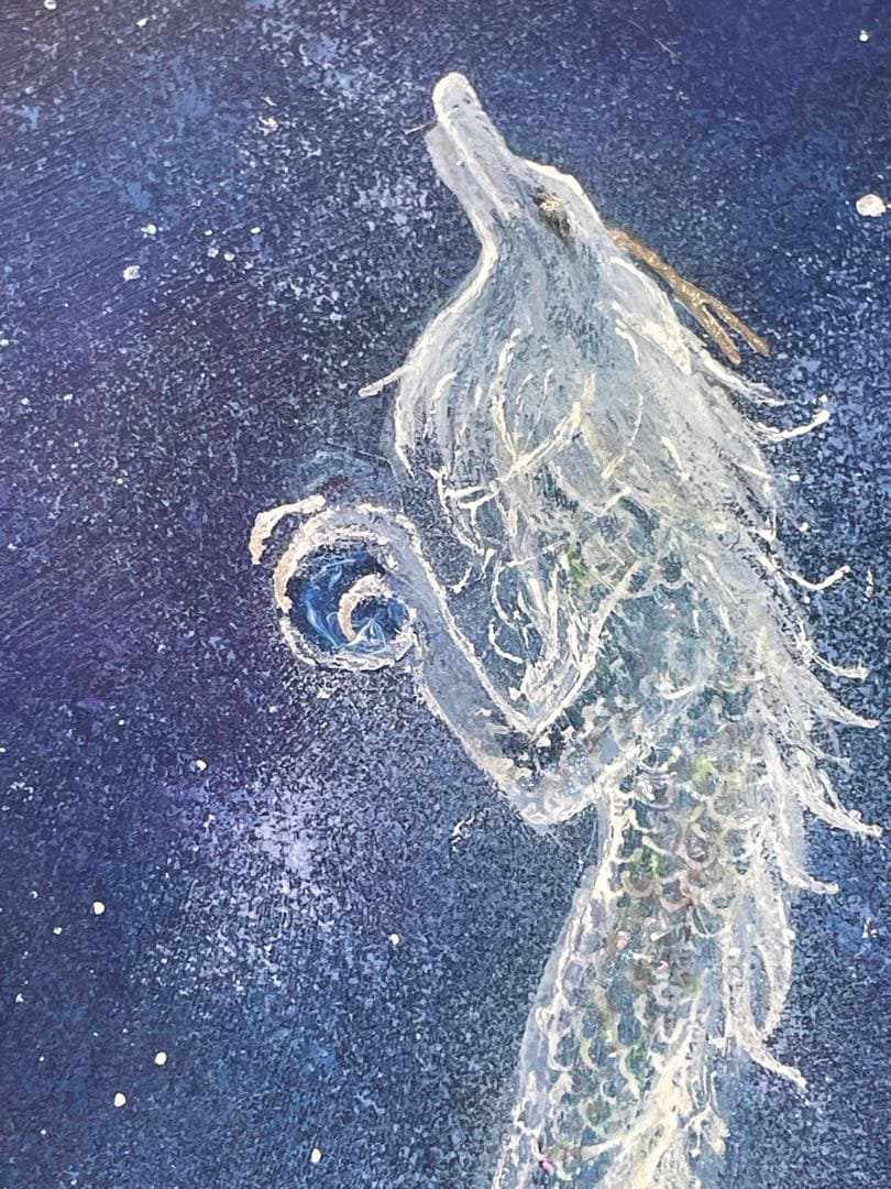 【マリス】昇龍　龍神様　白龍　絵画　開運