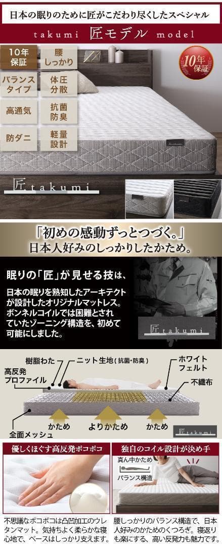 セール！新品 送料込 セミダブルベッド マットレス付 棚 コンセント付 ホワイト