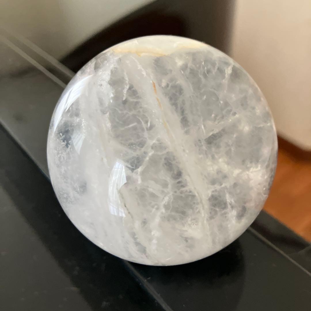 特大！パイライトインフローライト　スフィア　天然石置物　C167
