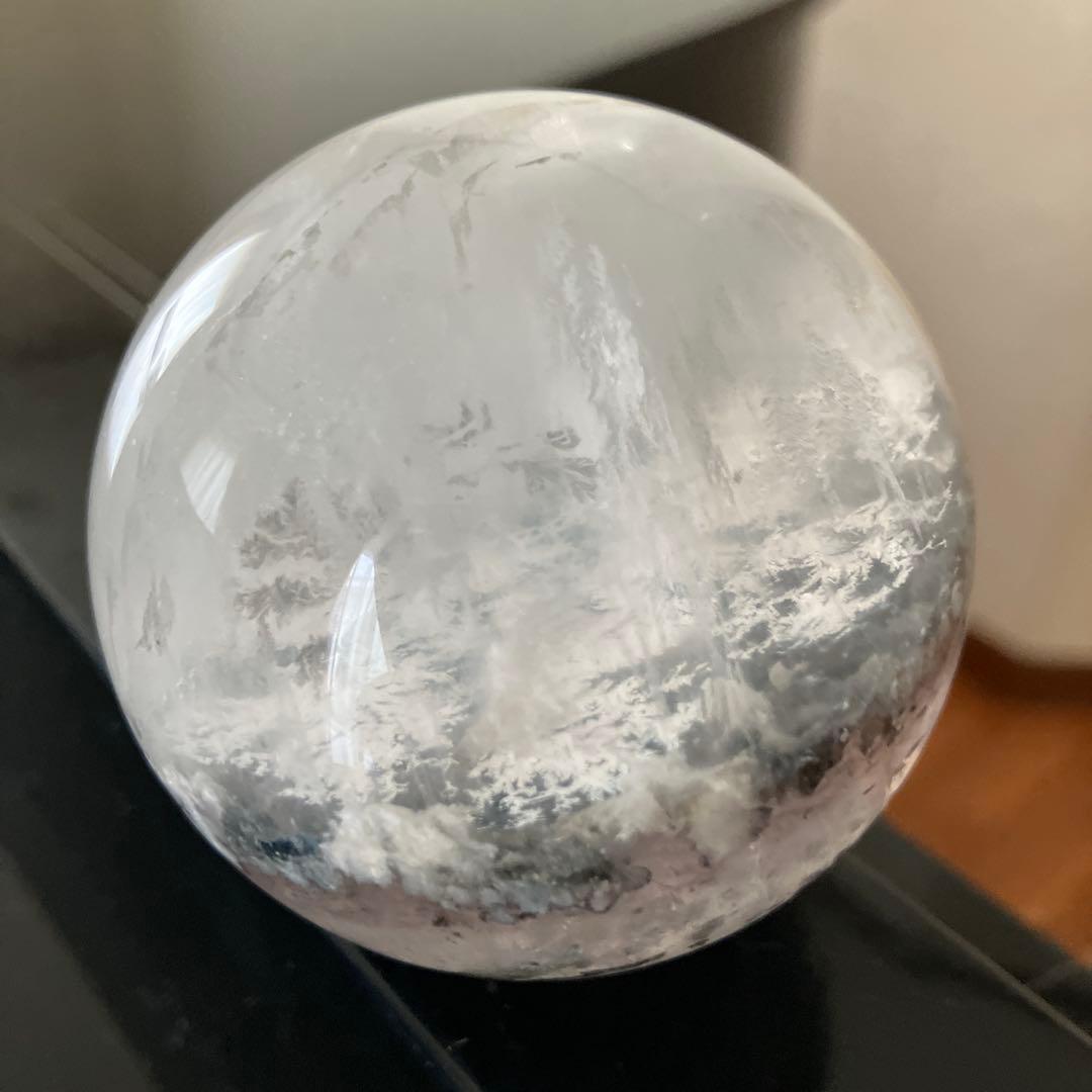 特大！パイライトインフローライト　スフィア　天然石置物　C167