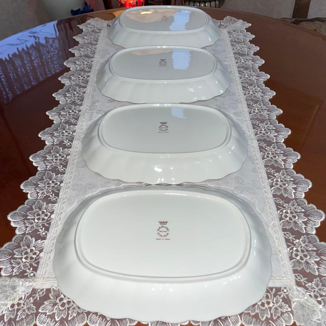 ナルミ　ミラノ　楕円皿　大皿　プレート　4枚セット　未使用