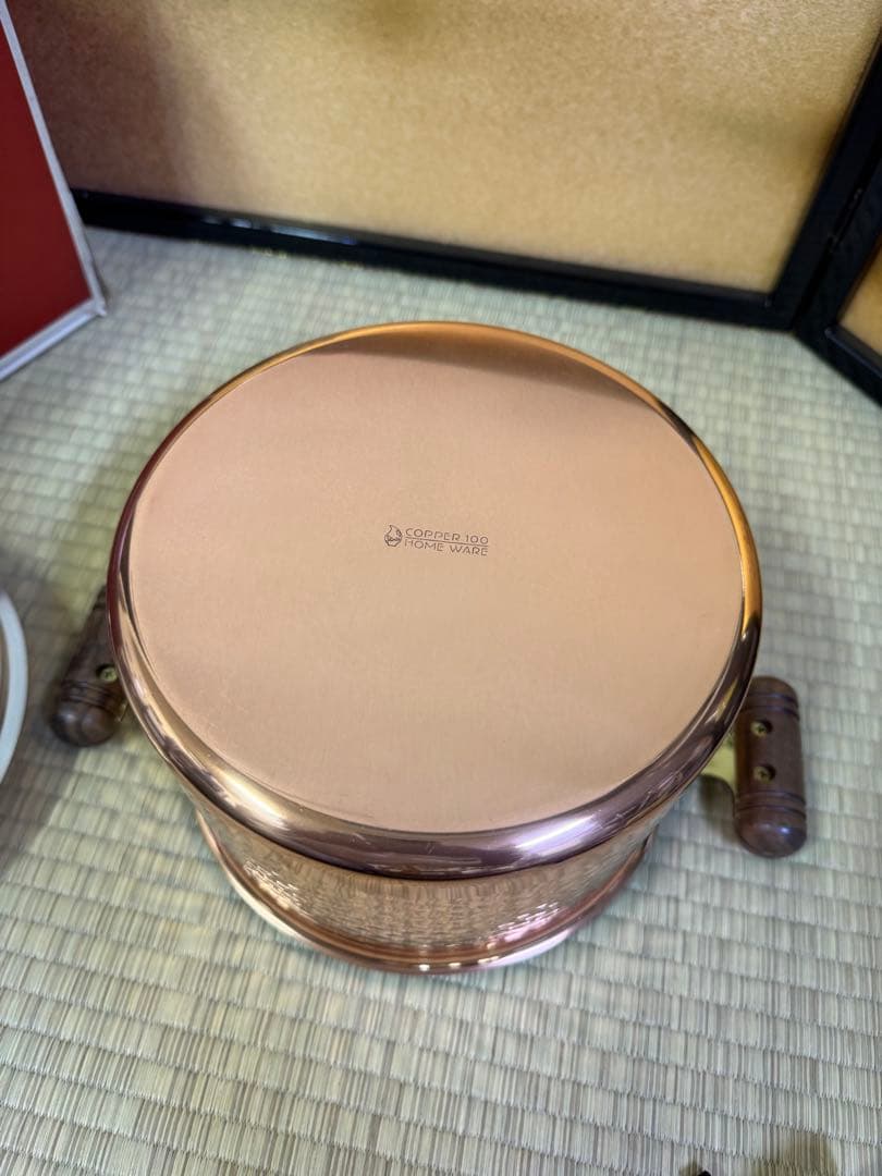 未使用品✨COPPER 100  WARE 深型両手鍋20cm