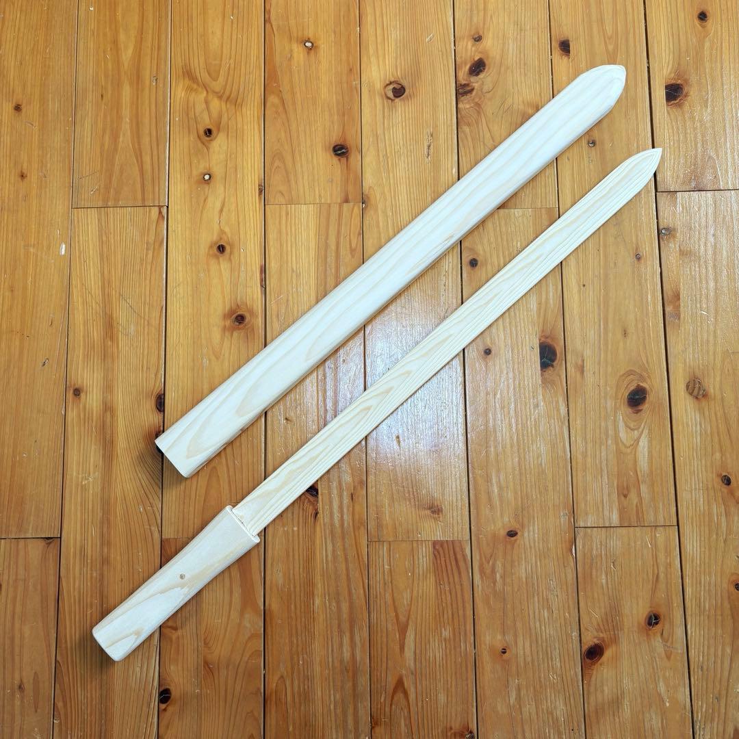 御神楽の木剣　白木造り(木剣　剣　木刀　wood sword )