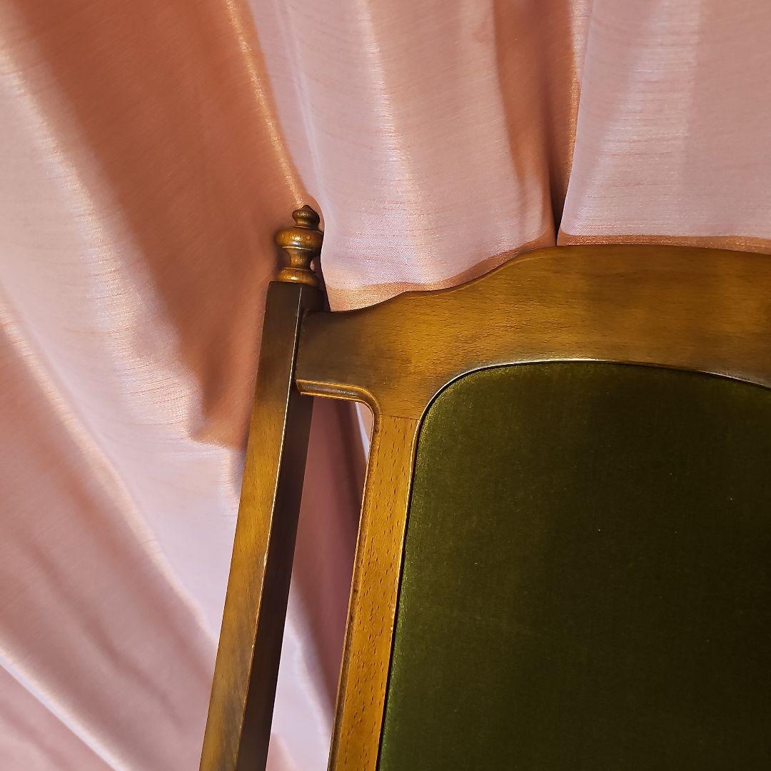 超希少　全サイトこれ1点のみ！Karimoku　チェアー　モケットグリーン