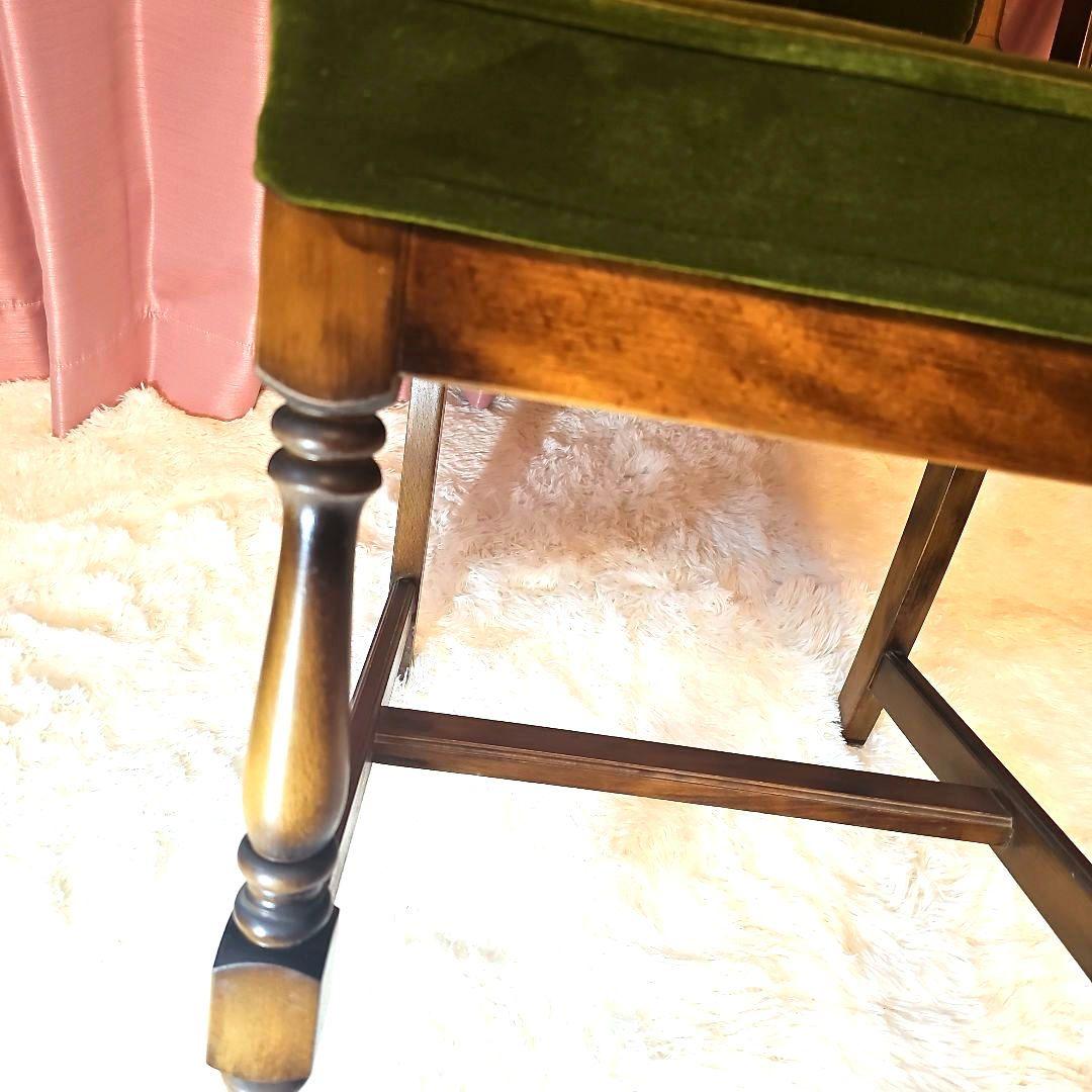 超希少　全サイトこれ1点のみ！Karimoku　チェアー　モケットグリーン