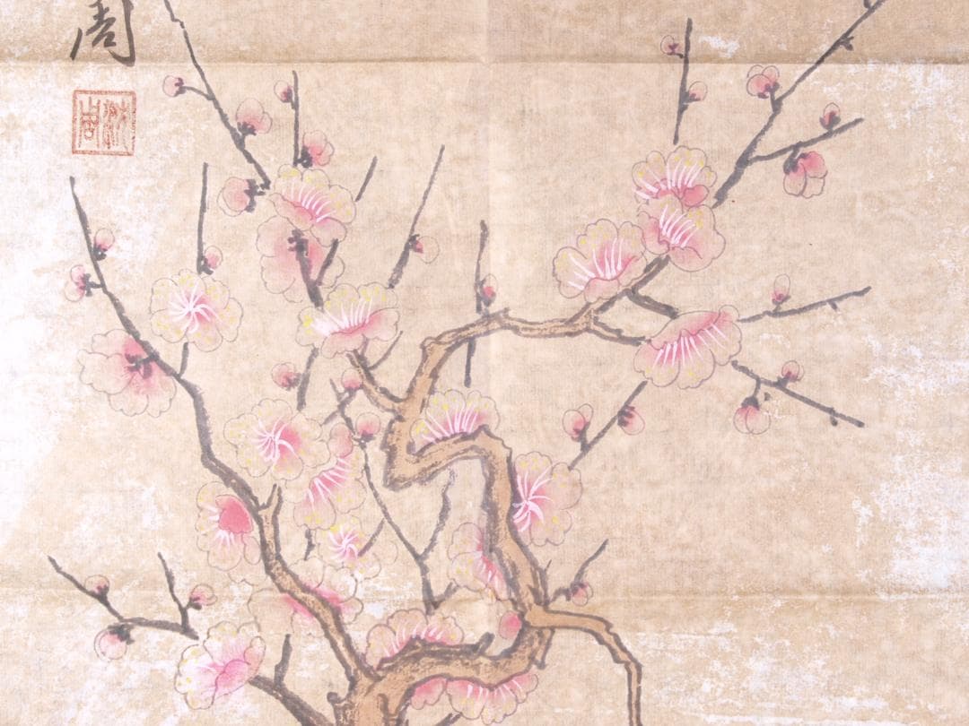 金陵博物院蔵出品　中国　清時代　肉筆水彩絵　唐物骨董品AK1872A12-3