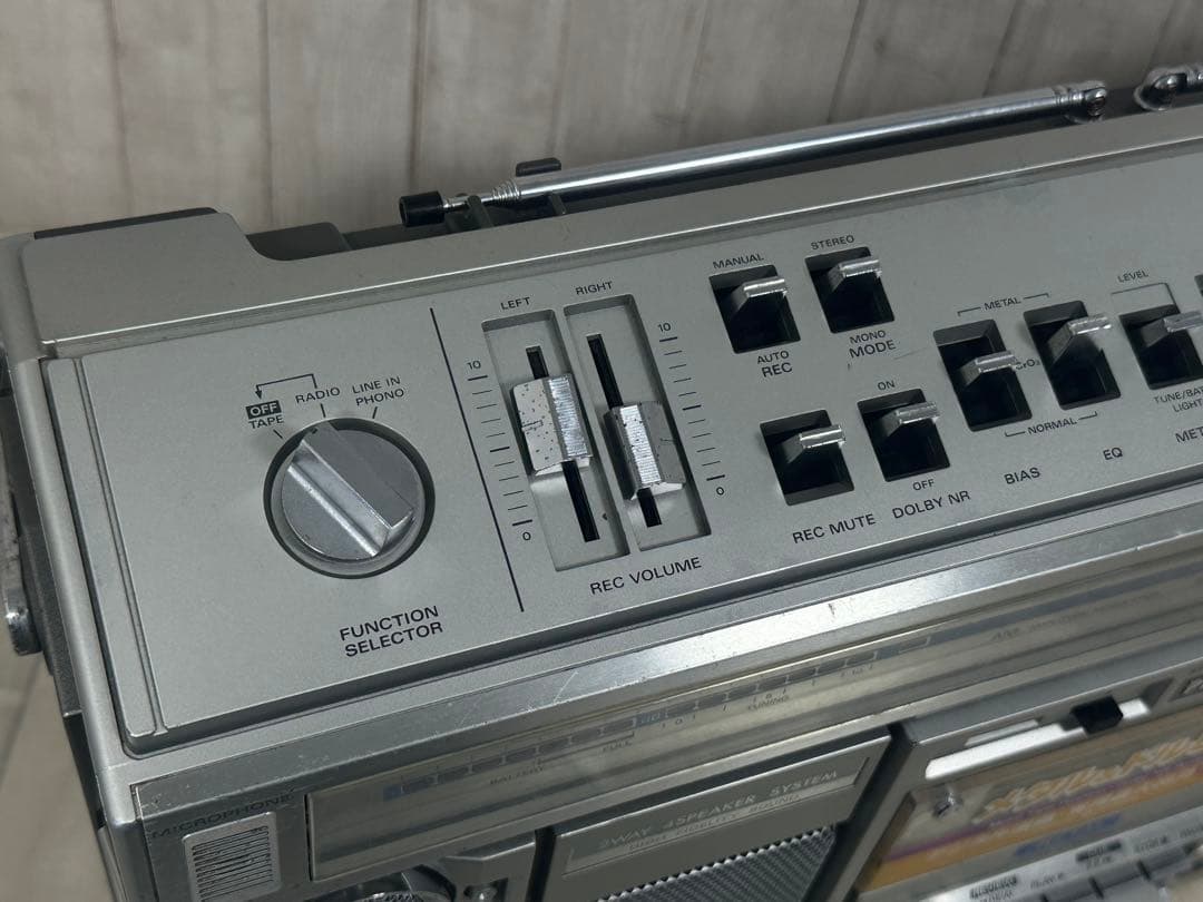 動作品| HITACHI 日立ラジカセ TRK-8290 昭和レトロ　希少ラジオ