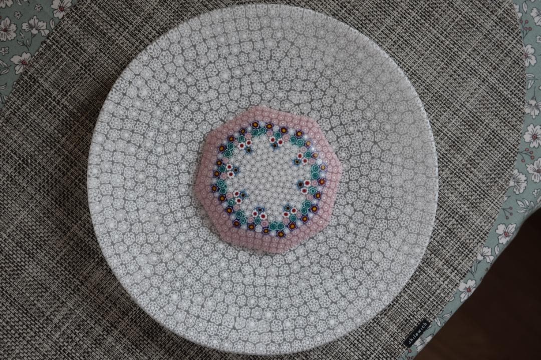 ベネチアンガラス ミルフィオリ プレート 検/メルハバ 飯塚亜裕子 江波冨士子