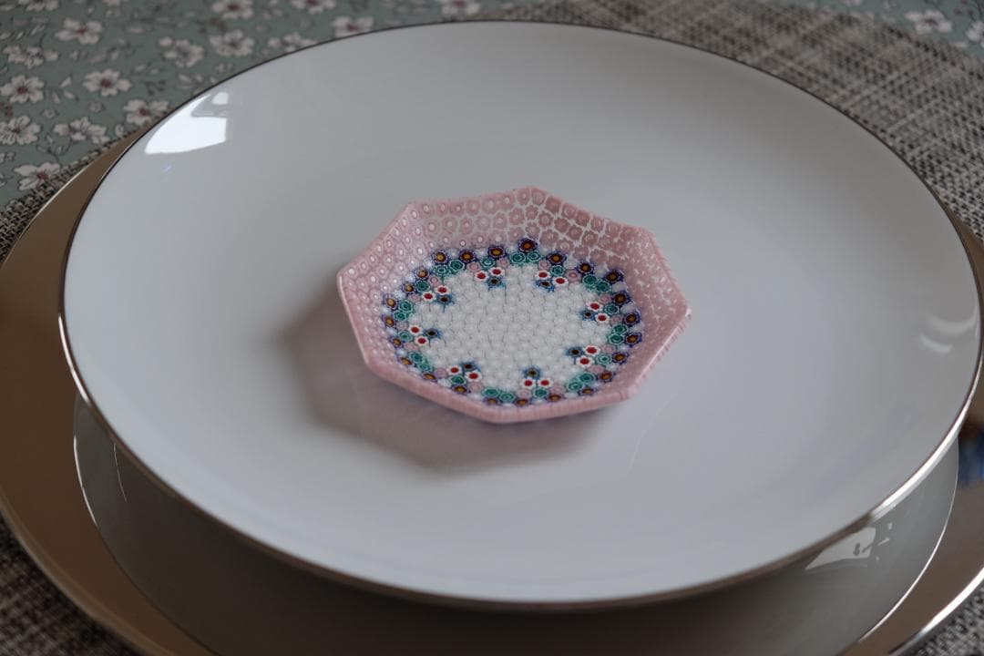 ベネチアンガラス ミルフィオリ プレート 検/メルハバ 飯塚亜裕子 江波冨士子