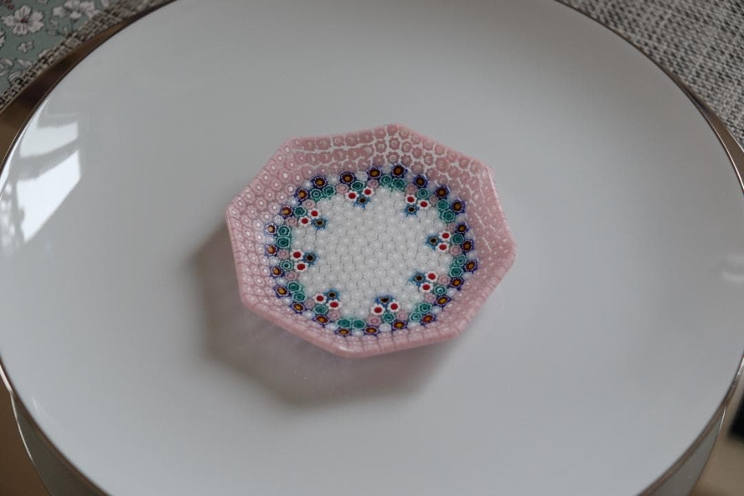 ベネチアンガラス ミルフィオリ プレート 検/メルハバ 飯塚亜裕子 江波冨士子