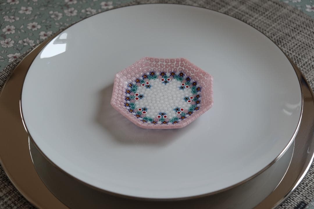 ベネチアンガラス ミルフィオリ プレート 検/メルハバ 飯塚亜裕子 江波冨士子